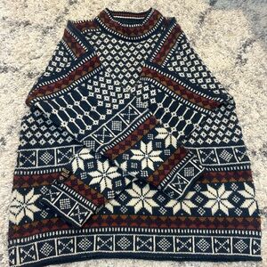 Dale of Norway Nordic Crewneck Sweater - Navy, White, and Red